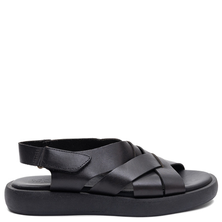 Maciejka Leather Platform Sandals Black E7397-01/00-0