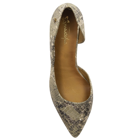 Maciejka Women's Beige + Gold Pumps