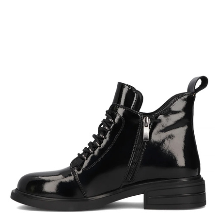 Filippo Women's Patent Leather Ankle Boots, Black