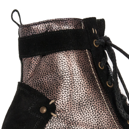Leather Boots Black & Gold 06127-01/00-7