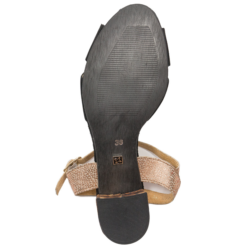 Maciejka Black+copper Sandals 04120-32/00-5