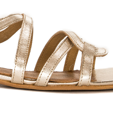 Maciejka Women's sandals natural leather shine Gold
