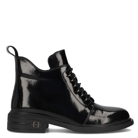 Filippo Women's Patent Leather Ankle Boots, Black
