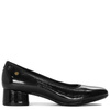Maciejka Leather Patent Pumps Low Block Heel Black P7224-01/00-7