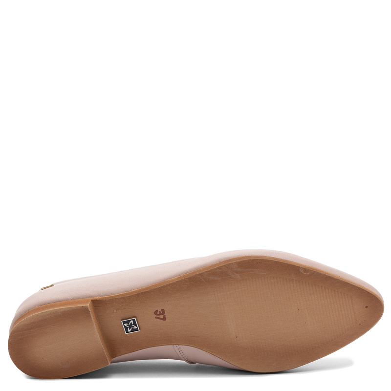 Maciejka Leather Almond Toe Ballet Flats Beige 4100W-15/00-8