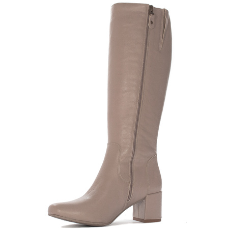 Maciejka Beige leather Knee-High Boots 
