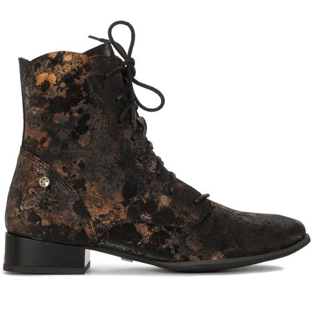 Maciejka Women's Leather Boots Black and Gold