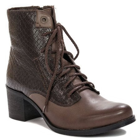 Maciejka Brown Lace-Up Boots 02113-02/00-3