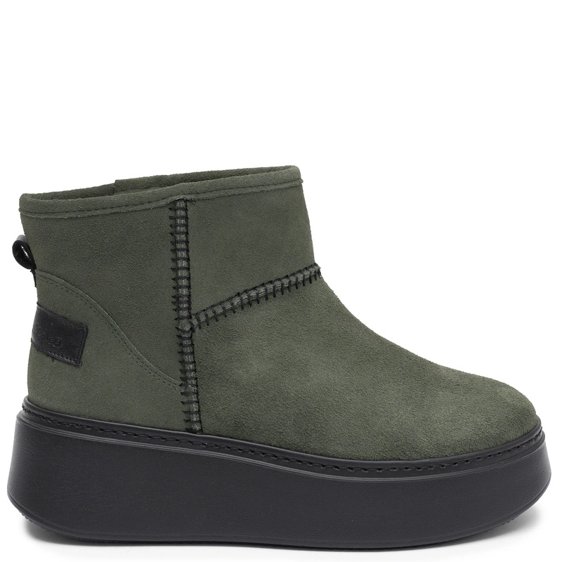 Maciejka Genuine Suede Women's Insulated Platform Ankle Boots Green 6257W-05/00-4