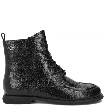 Filippo Patent Leather Lace-Up Ankle Boots Black DBT8142-26-BK