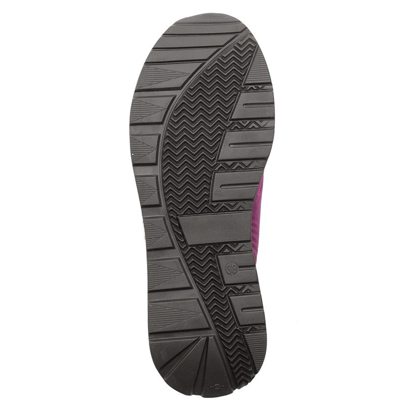 Maciejka Sneakersy Skórzane Z Zamkiem Na Platformie Fuksja 06296-15/00-8