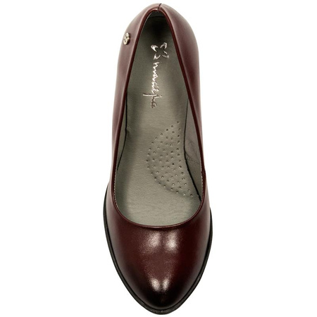Maciejka Formal Pumps in Natural Leather Burgundy 02629-23-00-1