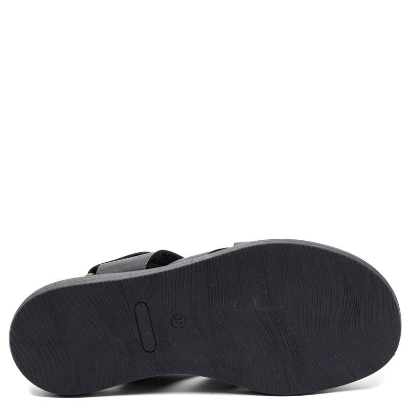 Maciejka Leather Platform Sandals Black E7397-01/00-0
