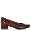 Maciejka Leather Lacquered Pumps Low Block Heel Bordeaux P7224-23/00-7