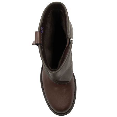Maciejka Women's Green and Brown Leather Boots
