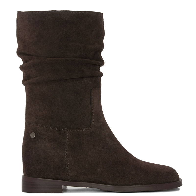 Maciejka Ankle Boots Suede Leather Hidden Wedge Slip-On Brown K7211-02/00-8
