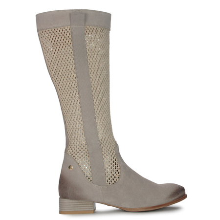 Maciejka Beige Knee-High Boots 06467-04/00-1
