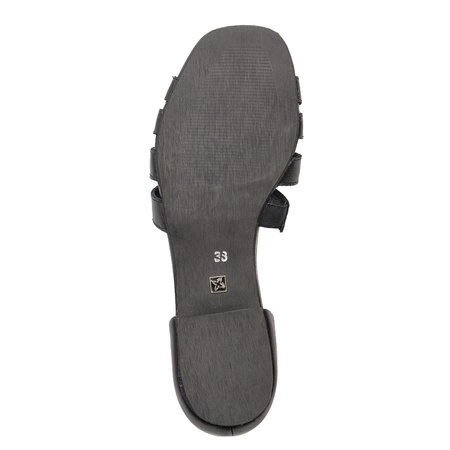 Maciejka Women's flat sandals natural leather Black