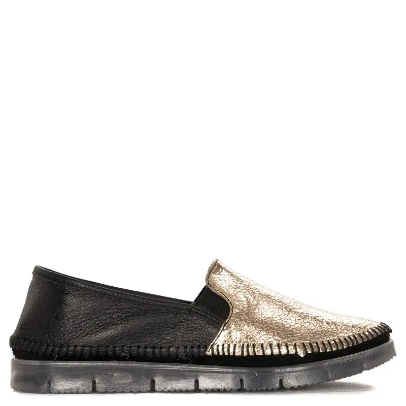 Maciejka Black - Gold Low Shoes