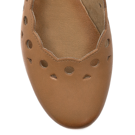 Maciejka Brown Leather Ballerinas