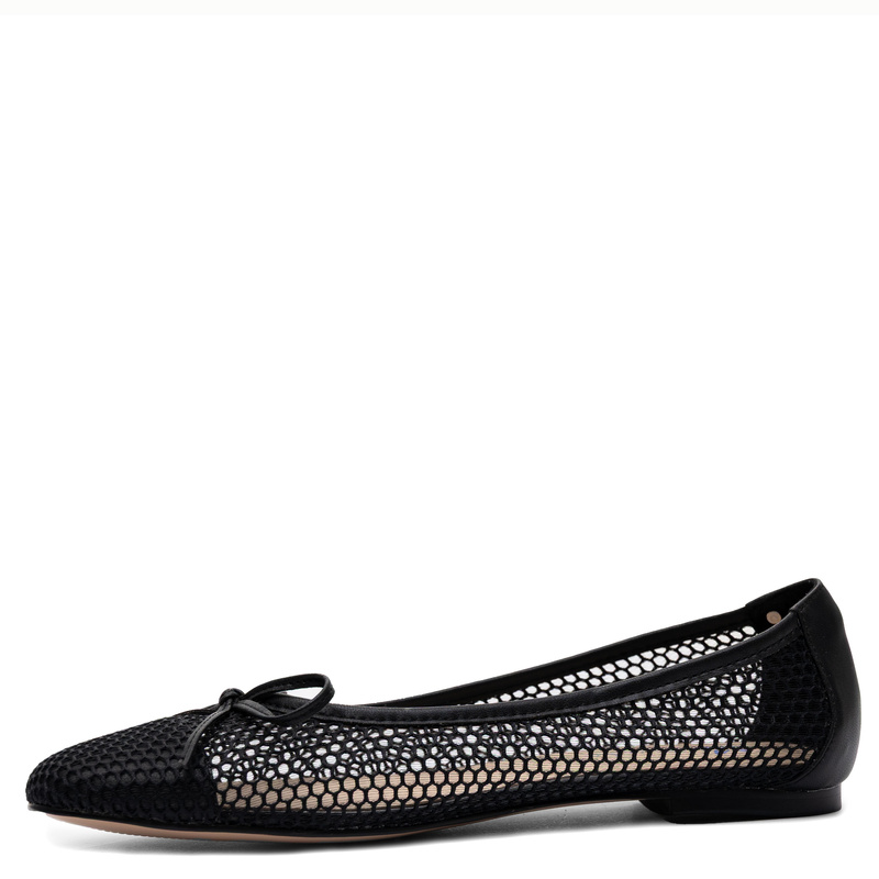 Maciejka Openwork Ballet Flats Almond Toe Black K7512-01/00-1