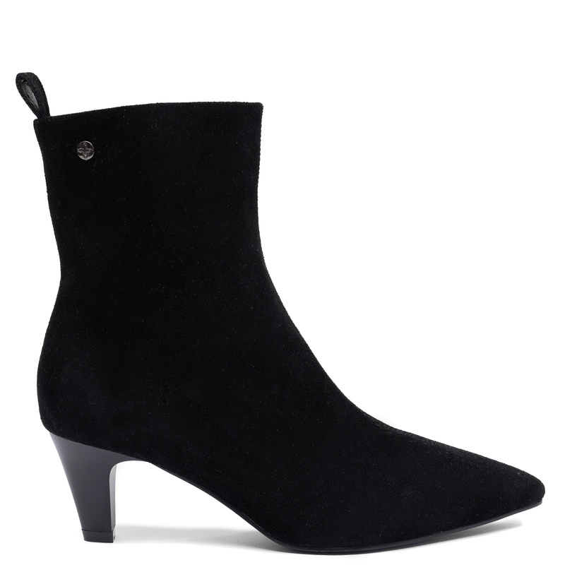 Maciejka Women's Suede Ankle Boots on a Stiletto Heel Black Suede Slip-On K7695-01/00-7