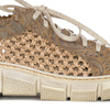 Maciejka Openwork Leather Platform Lace-Ups Beige 05850-04/00-1