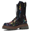 Maciejka Leather Work Boots Platform Side Zip Multicolor 06203-39/00-8