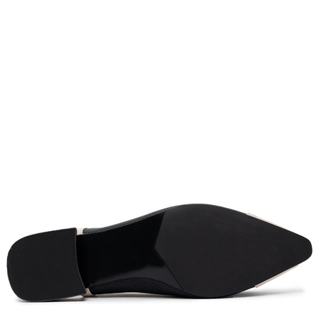 Maciejka Slingback Pumps Leather Low Heel Black-Beige K7466-04/00-1