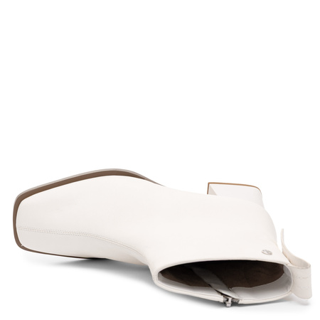 Maciejka Women's Leather Ankle Boots on a Heel White K7660-22/00-7