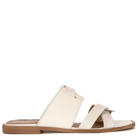 Maciejka Beige Women's Leather Slides