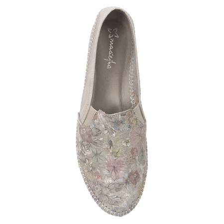 Maciejka Women's Low Shoes Beige Flowers