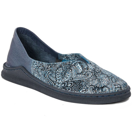 Maciejka Navy+Grey Flat Shoes 04078-54/00-0