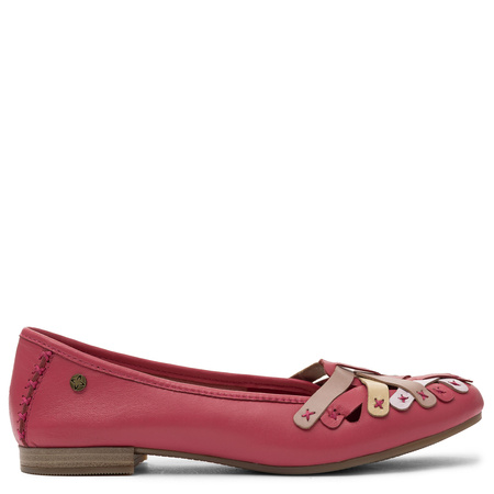Maciejka Leather Ballet Flats Pastel Accents Pink P7542-15/00-0