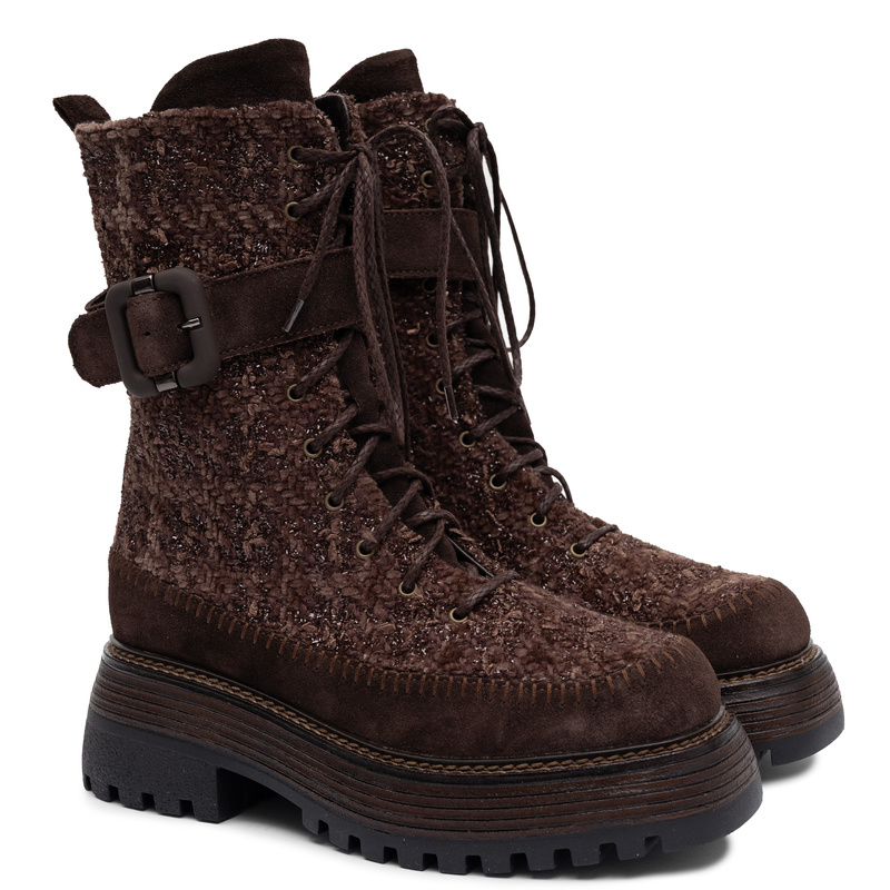 Maciejka Women's Brown Leather Platform Ankle Boots 07607-02/00-8