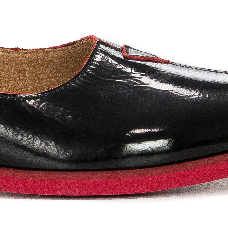 Maciejka 05035-01-00-5 Black+Red Edge Flat Shoes