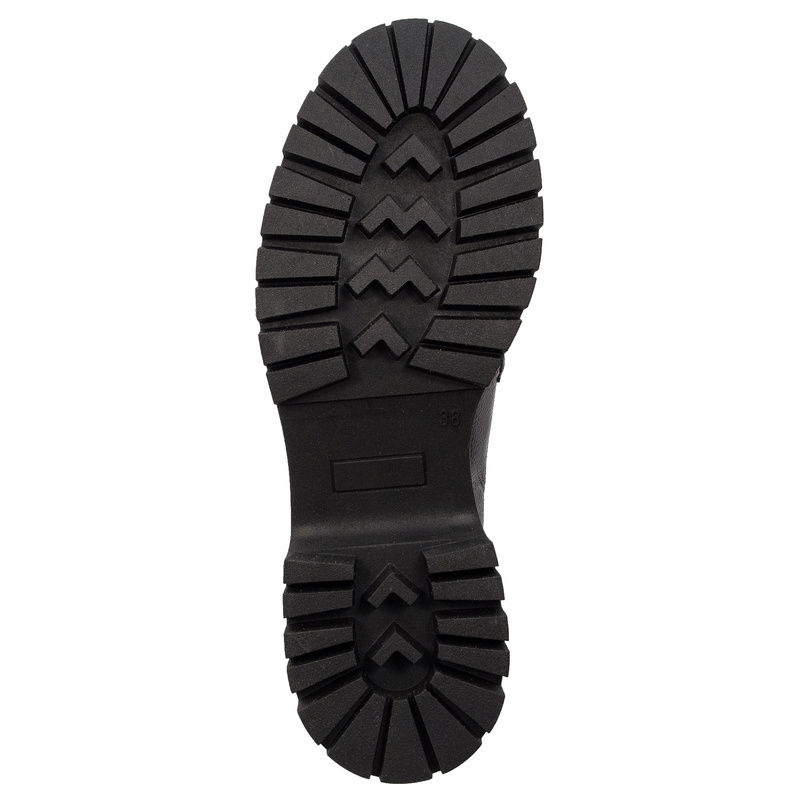 Maciejka Women's dark brown flat shoes on platform 5497W-09/00-5