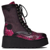 Maciejka Women's Leather Platform Ankle Boots Pink