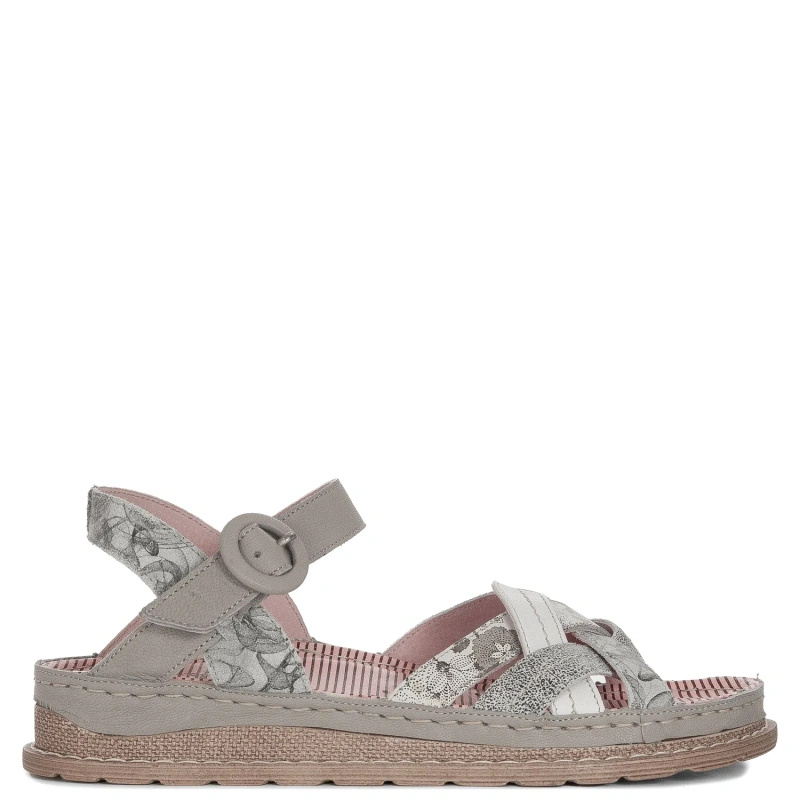Maciejka Women's Leather Sandals Ash White