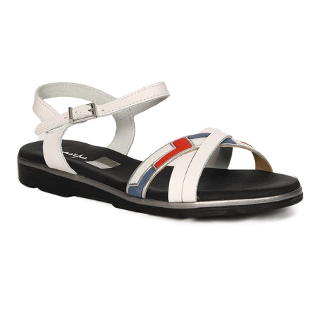 Maciejka Women's Leather Sandals White