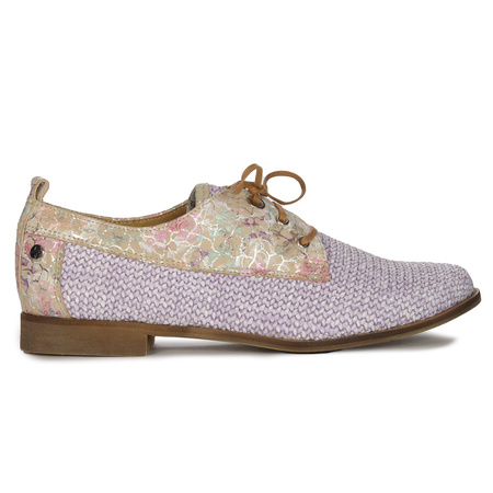 Maciejka Woman's Leather Violet Flat Shoes