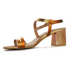 Maciejka Women's Leather Heeled Orange Sandals