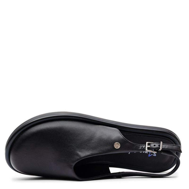 Maciejka Leather Flats Slingback Closed Heel Strap Black K7513-01/00-1