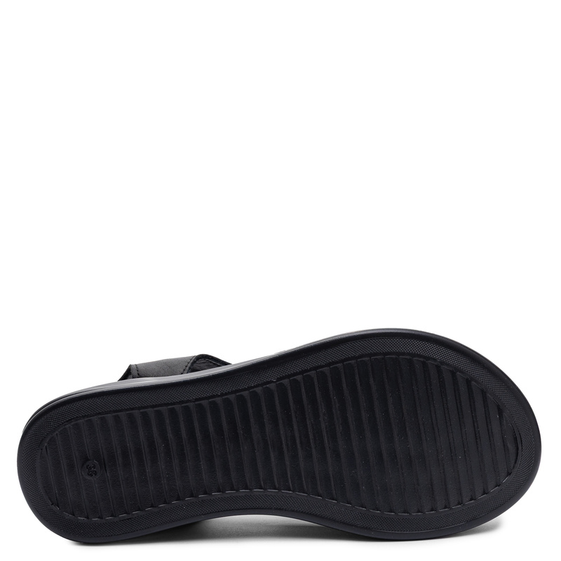 Maciejka Leather Platform Sandals With Elastic Laces Black I7646-01/00-1
