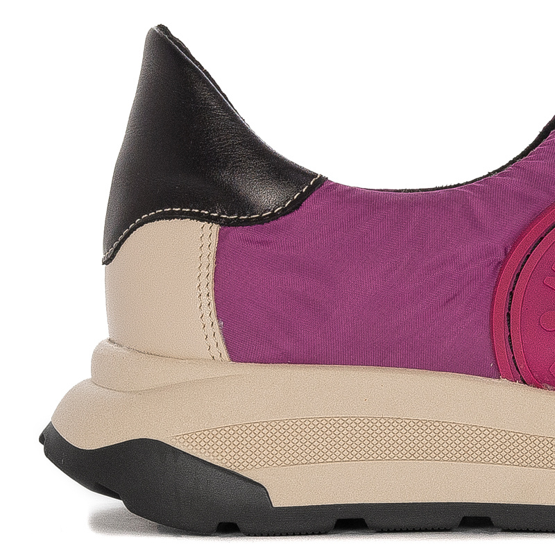 Maciejka Sneakersy Skórzane Z Zamkiem Na Platformie Fuksja 06296-15/00-8