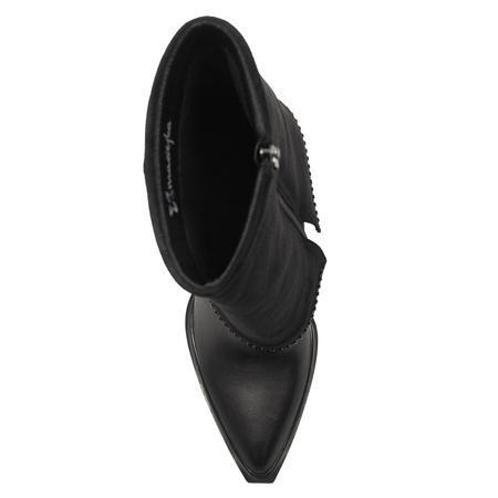 Maciejka Block-Heel Boots Suede and Leather Black K7206-01/00-8