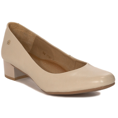 Maciejka Women's High Heels Leather Beige