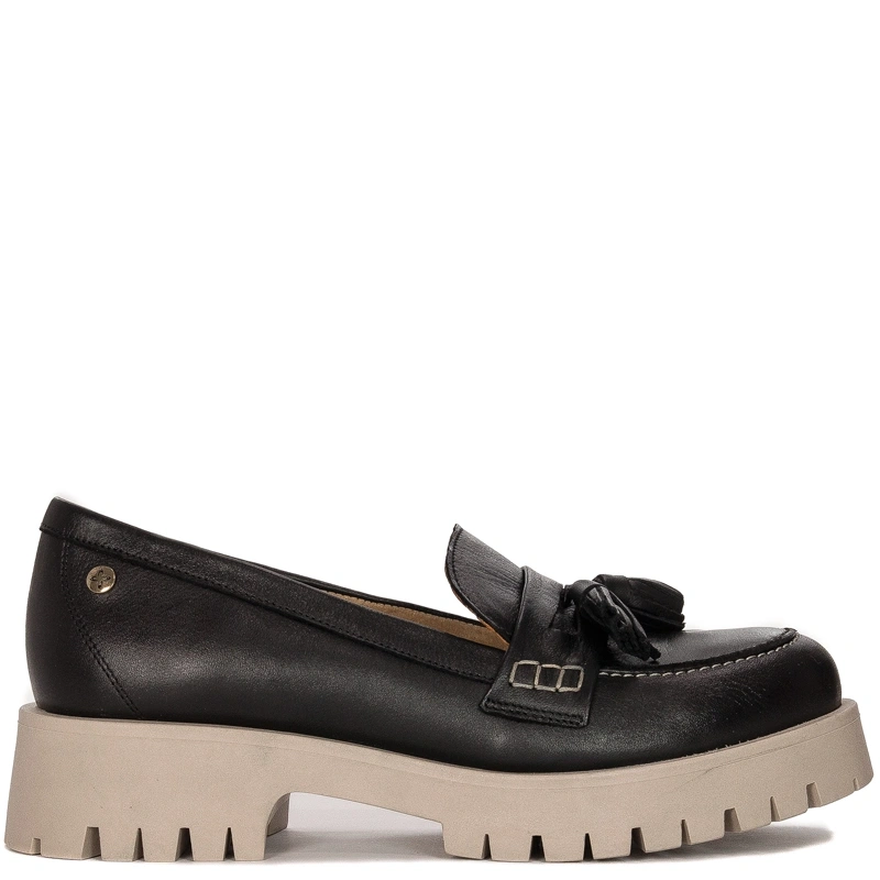 Maciejka Women's Leather Loafers With Tassels Black 05497-01-00-5