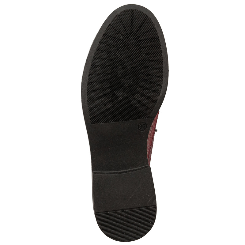 Maciejka Women's Leather Half Shoes Maroon
