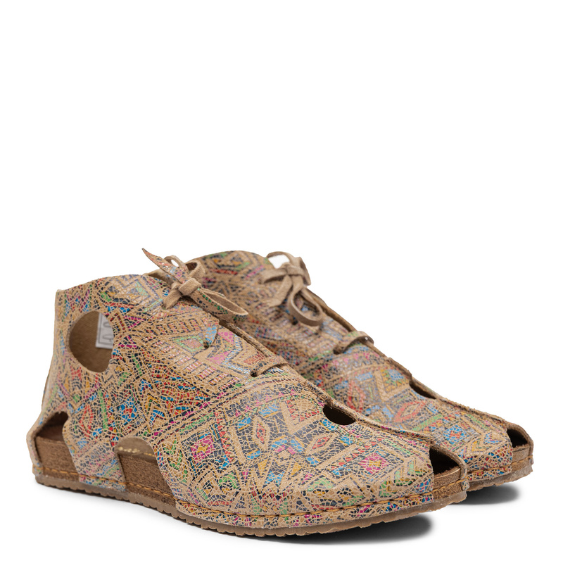 Maciejka Leather Ajour Lace-Up Shoes Multicolour 03426-10/00-6